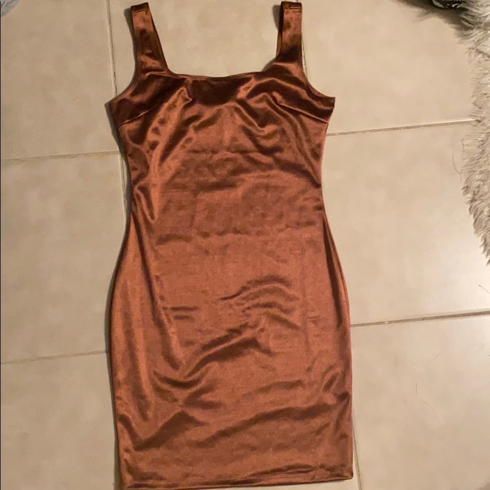Chocolate Satin Dress